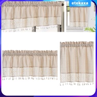 [Etekaxa] Windows Short Curtain Small Window Curtains Boho Valances Breathable Rod Pocket