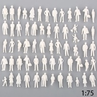 Pack Of 50/100pcs 1:75 Scale Model Miniature White Figures Architecture Human
