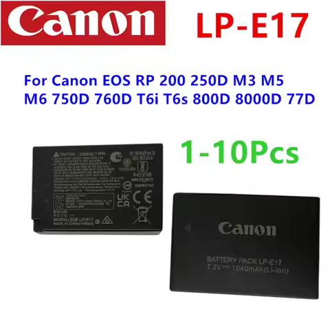 New Original battery LP-E17 LPE17 1040aMh Battery for Canon EOS RP 200 250D M3 M5 M6 750D 760D T6i T