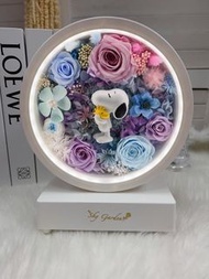 Snoopy 史努比 藍芽喇叭 小夜燈 紫玫瑰 藍玫瑰 永生花 燈 玫瑰 保鮮花 花束 繡球花 花 生日 禮物 情侶 閨蜜 畢業 結婚禮物 情人節禮物 母親節禮物  畢業禮物 畢業花 畢業花束 聖誕禮