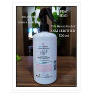 Sanitizer 500ml QUARZ BRAND KKM Certified (Spray Head)
