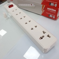 Ổ cắm điện 6 lỗ 2200W lõi sứ Không Dây có công tắc 6M-0 SOPOKA
