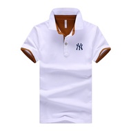 【Ready stock】✟ 8 Colors Cotton Men's Baju Short Sleeve Shirt Plain Golf Stretchable Men Fit POLO T Kemeja Lelaki YoHomie