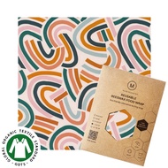 Rainbow (Organic) / Minimakers beeswax wrap / cling wrap alternative/ wax paper/ eco-friendly/ reusable/ zero waste