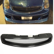 Front Grille Racing Grill For Infiniti G35 2003-2007 Base Coupe 2-Door Honeycomb Style Carbon Fiber 