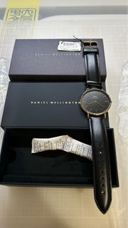 Daniel Wellington DW 手錶  Classic Sheffield 40mm爵士黑真皮皮革錶(DW00100127) dw手錶