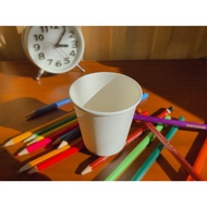 Kleur Paper Cups - Set of 100 white paper drinking cups 7oz - 206ml