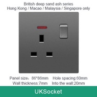 CB certification LEJIA  Gray Wall Key Switch Panel 13amp Universal 3/6 Pin Plug Socket with USB Suiz