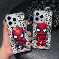 Spiderman Marvel Deadpool Groot Venom Clear Phone Case For Samsung A57 A37 A56 5G A55 A54 A53 A17 A1