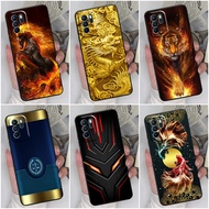 Oppo Reno6 5G / Reno6 Z 5G / Reno 6 Pro Plus case printed with a golden dragon image of peace and lu