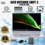 [READY STOCK] ACER NOTEBOOK SWIFT 3 SF314-511-76QE 16GB RAM/512GB SSD 🎁 FREEGIFT BAGPACK+MOUSE 🎁