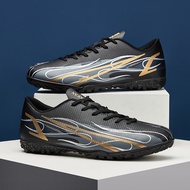 CR7 High เสื้อท่อนบน รองเท้าฟุตบอลสําหรับผู้ชายและผู้หญิงการแข่งขัน TF Nails ระบายอากาศได้ดี กันน้ํา