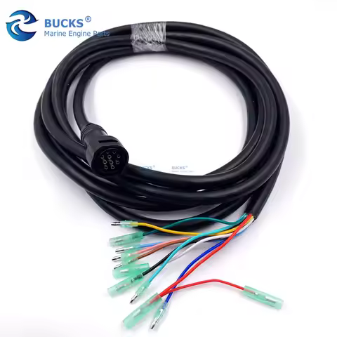 688-8258A-20 703 Remote Control Box Cable Main Wire Harness 16.4FT 10 Pins For Yamaha Outboard Motor