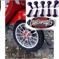 Vietnam GR5 vespa front wheel titanium bolts (contains 5 bolts)