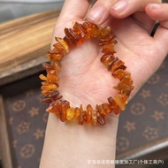 Source Pure Natural Baltic Amber Rough Stone Beeswax Bracelet Genuine Jewelry Russian Wheel Bracelet