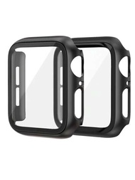 2入組三合一個人電腦硬殼和屏幕保護膜套裝適用於Apple Watch
