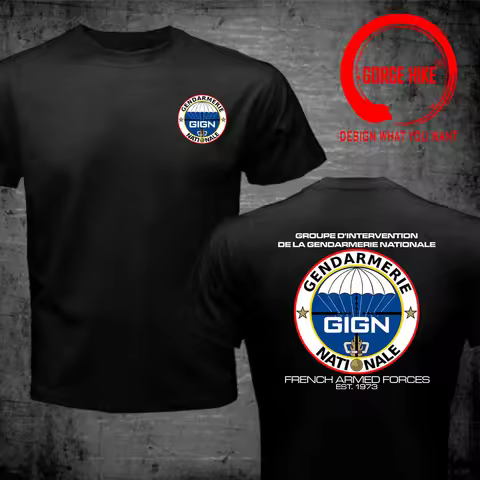 New France Special Elite Forces Unit GIGN Raid K-9 Canine Dog Men T Shirt Casual Cotton O-Neck Frenc