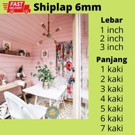 Kayu Shiplap 6mm | Shiplap | MDF Board Shiplap | Wainscoting Kayu | Shiplap Wainscoting | Shiplap Bo