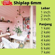 Kayu Shiplap 6mm | Shiplap | MDF Board Shiplap | Wainscoting Kayu | Shiplap Wainscoting | Shiplap Board | Shiplap Wall