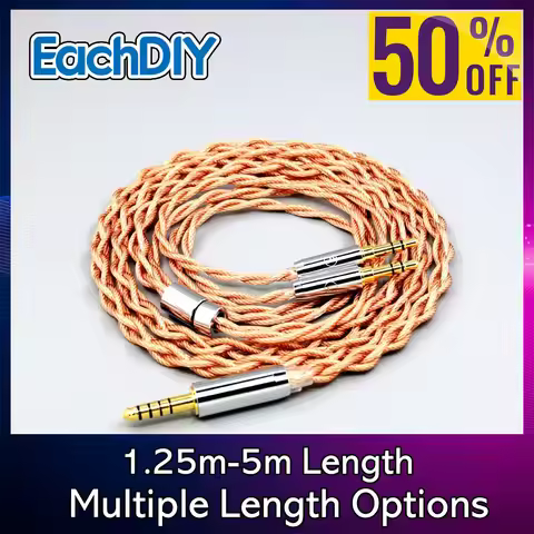 Graphene 7N OCC Shielding Coaxial Mixed Earphone Cable For Beyerdynamic T1 T5P II AMIRON HOME Denon 