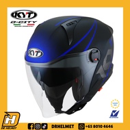 KYT DCITY Colorful Matt Blue Helmet | PSB Approved Helmet | KYT Helmet | DR Helmet Motorsports