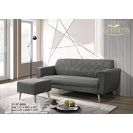 Shinya 3-Seater Fabric Sofa with Stool