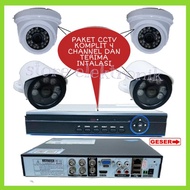 Package Cctv DVR 4channel 4camera FULL HD 1080P Camera 2MP 5MP Lens