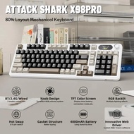 ATTACK SHARK X98 Pro Mechanical Keyboard 98 Keys Gasket TFT Screen RGB Hot Swap