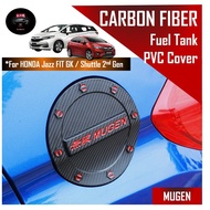 Xuming ฮอนด้าแจ๊ส /Fit GK GK3 GK5รถรับส่งน้ำมันเชื้อเพลิงถังน้ำมัน3D ปกแข็งคาร์บอนไฟเบอร์ MUGEN อุปก