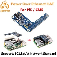 Waveshare Raspberry Pi5 PoE HAT Power Over Ethernet HAT (G) Supports 802.3af/at Network Standard For