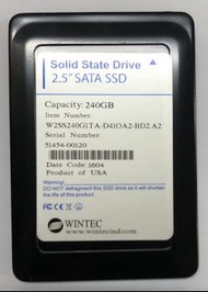 240GB -WINTEC 2.5 SSD SATA W2SS240G1TA-D41OA2-BD2 LAPTOP DESKTOP PC 筆記本 台式電腦 硬盤 hard disk