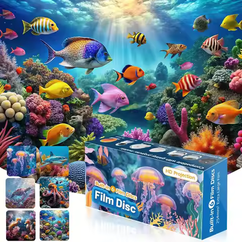 Star Galaxy Projector Lamp Disc 4K HD Bedroom Ocean Projector Night Disc - 6 Pack Ocean Series (Proj