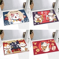 Floor mat door mat bathroom anti slip mat Fortune Cat foot mat bedroom door bathroom door mat