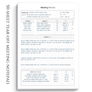 TEMU 1pc Of 50 Sheets Tear-off Planner/meeting Minutes Book For Recording Meeting Highlights, Partic