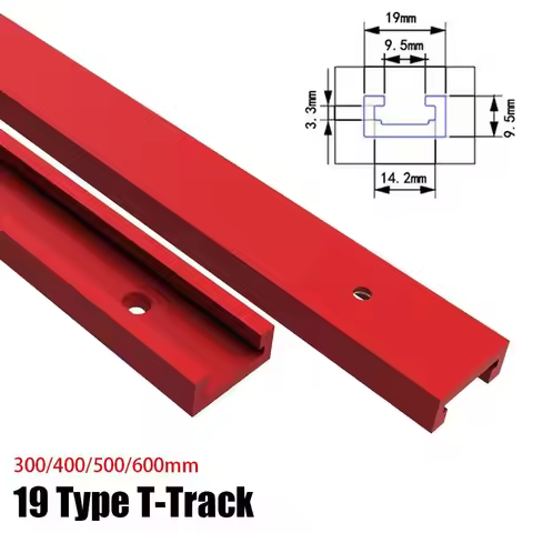 1Pcs Slide Guide Rail T-Track Aluminium Alloy 300-600mm T-Slot Track T Slider Fixture Slot Slide 19 