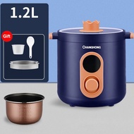 1.2l Mini Portable Rice Cooker Steel Pot Non-stick Dormitory Soup Multi-functional Stainless Household
