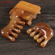 {Eda1fs3i0} natural OX horn gua SHA point scraping tool full body massage wide tooth comb new