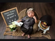 EDIT PLUS CETAK FOTO BAYI BABY PEREMPUAN CEWEK NEWBORN BARU LAHIR ALA STUDIO FOTO UKURAN 10R A3 HIAS