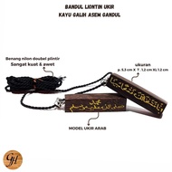 Bandul Liontin bandul tasbih kayu Galih Asem Gandul model ukir NATURAL ALAMI