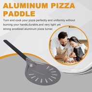 Turning Pizza Peel with 8 inch Aluminum Round Pizza Paddle, 23.6 inch Overall, Outdoor Pizza Oven Ac