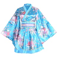 Kimono Bathrobe Costume Japanese Traditional Yukata Cosplay Women's Sexy Sakura Pattern