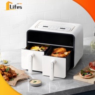 Air Fryer Dual Chamber Glass Air Fryer Visible Multi-Function Air Fryer Oven Household Large Capacit