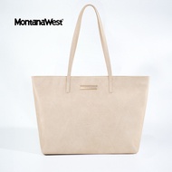 Montana West รุ่น Tote Bag กระเป๋าสะพายไหล่ หนัง PU กระเป๋าทรงโท้ทขนาดกลาง สำหรับผู้หญิง (MWC-261)