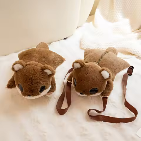 1Pc 33/40cm Kawaii Sugar Glider Plush Toys Cute Flying Squirrel Dolls Plush Backpack Lying Sugar Gli