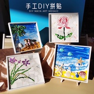 diy Handmade Three-Dimensional Painting Decorative Mosaic Creative Ornaments Home Decorations Children's Educational Material Package Art And Handicraft Set Work Materials