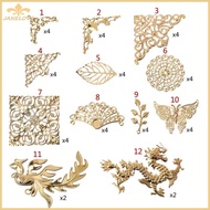 JL Handmade Gold for Butterfly Dragon Leaves DIY Epoxy Resin Mold Thin Copper Filli