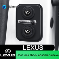 FT 1/4Pcs Lexus Silicone Car Door Lock Protection Cover Door Lock Shock Absorber Silent Accessories 