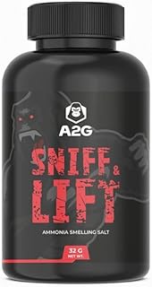 A2G Sniff & Lift Ammonia Smelling Salt - 32 Grams | Strongest ammonia smelling stimulant for powerli