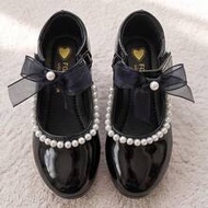 Best-Selling Across The Entire Network. Black High-Heeled Shoes For Girls Aged 3-12. Pearl Trim + Ne