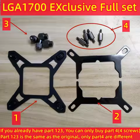 LGA1700 CPU Cooling Fan Kit Mounting Bracket Kit CPU Cooler For CORSAIR Hydro S H60(2018)/H100i RGB/